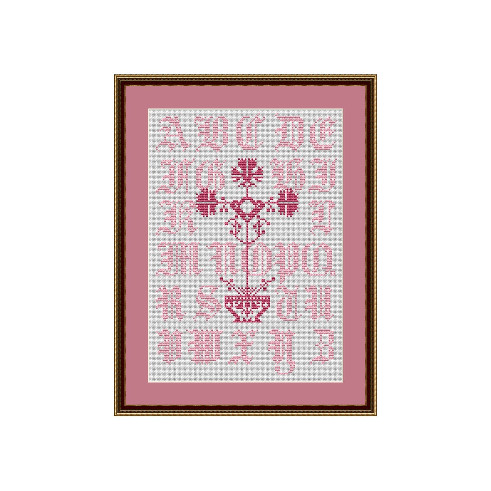 Mustertuch 6 rosa