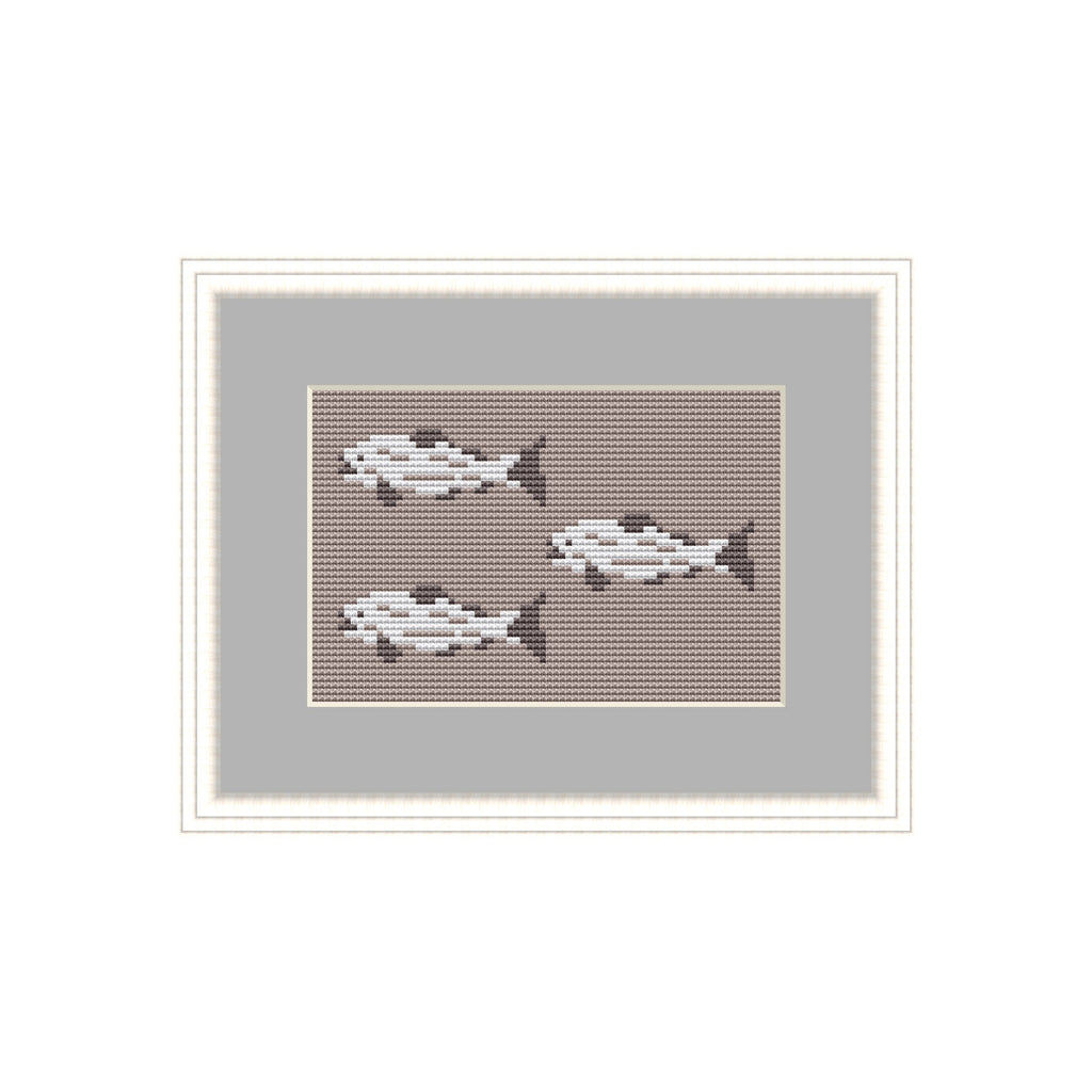 3 Fische – Kreuzstich Stickvorlage