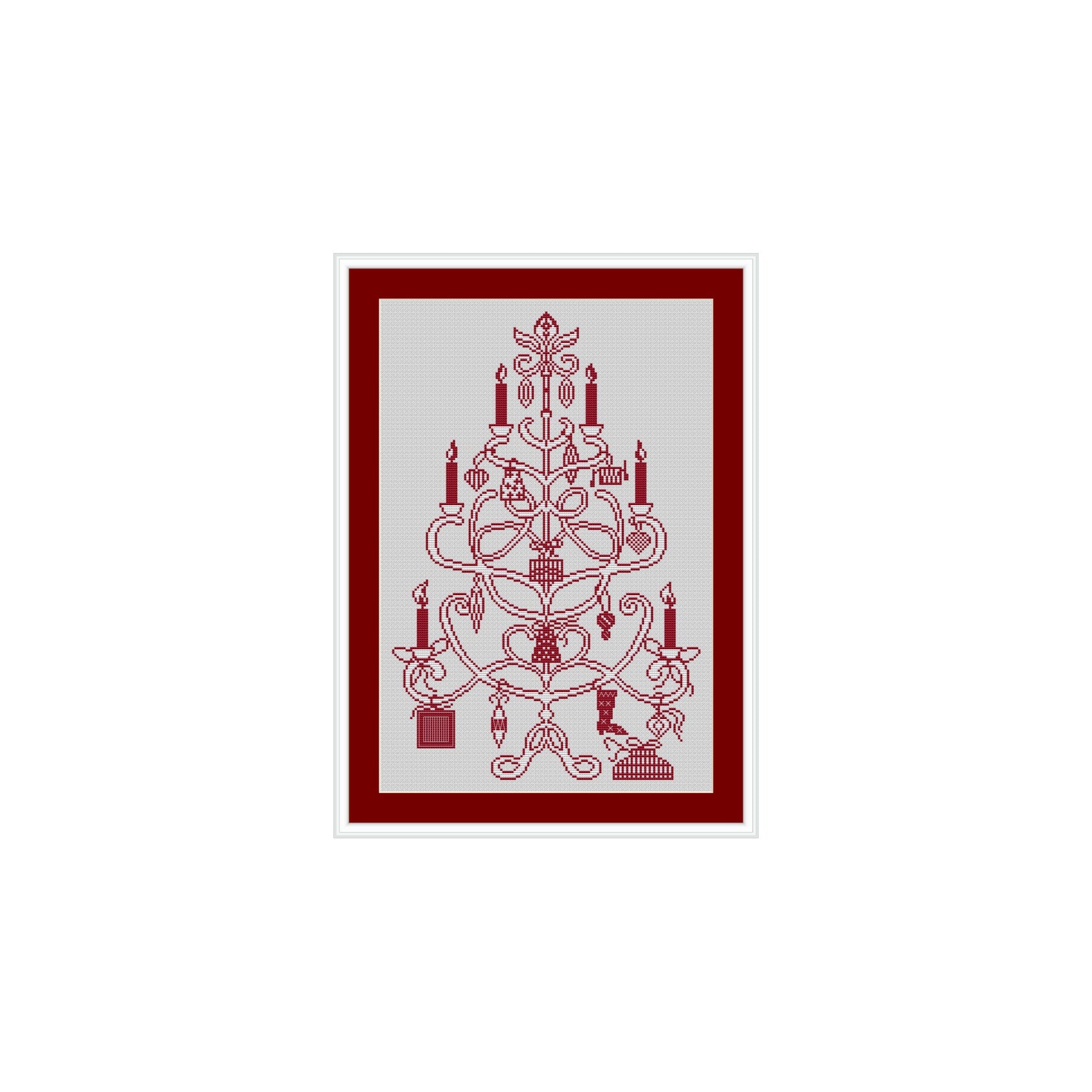 Weihnachtsbaum rot/weiß