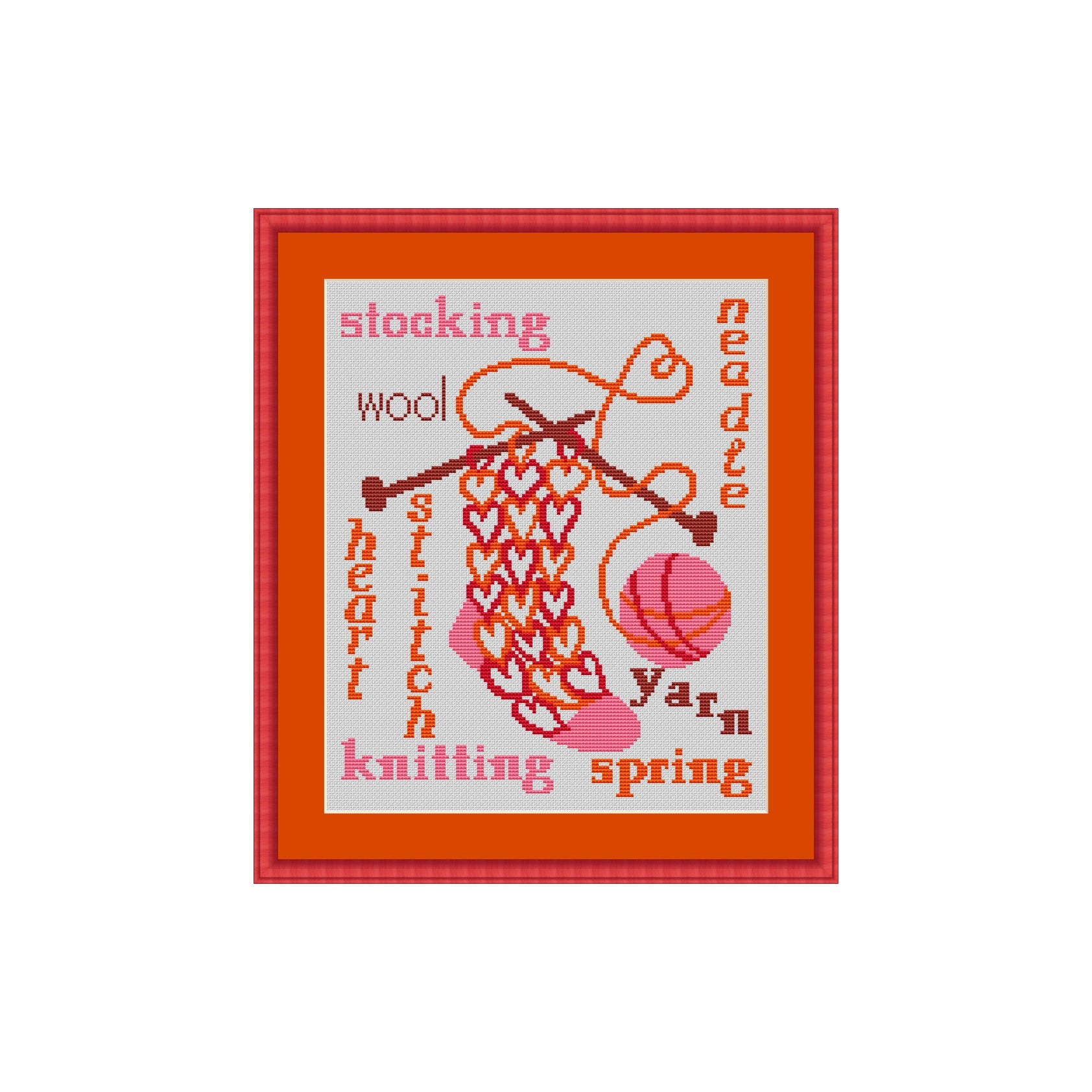 Herzstricksocke